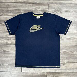 Vintage Y2K Nike Contrast Stitch Spell Out T Shirt